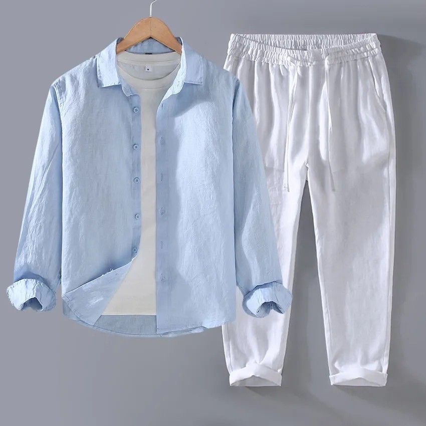 High-End Pure Linen Cotton Lin - огляд і ціна Linen Shirt Breathable