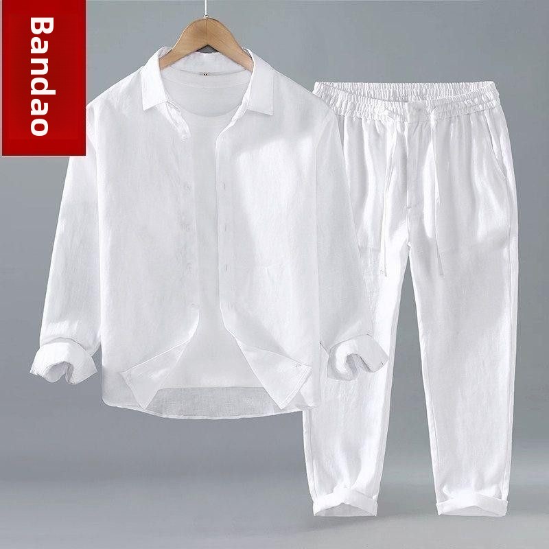Loose Linen Men's Casual Short - огляд і ціна Linen Shirt Breathable